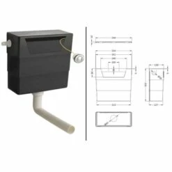 Classic White Gloss Bathroom Furniture Pack Inc Cistern, Toilet Pan, Seat & Basin - Nuie -Lumibath Shop cicstern