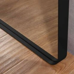 City Black Rectangular Mirror 500 X 750 - Origins Living -Lumibath Shop city mirror closeup black2 1