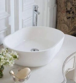 Clearwater Formoso Gloss Clear Stone Countertop Basin - 550 X 350 - B1ACS -Lumibath Shop clearwater ba1 image 11