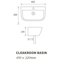 Crest 450x320mm 1TH Cloakroom Basin & Bottle Trap -Lumibath Shop crest cloakroom basin tech