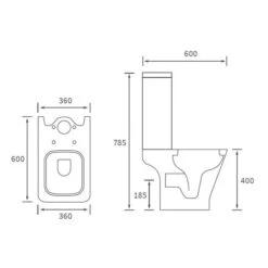 Crest Closed Coupled Open Back Toilet & Slim Soft Close Seat 5 Crest Closed Coupled Open Back Toilet & Slim Soft Close Seat -Lumibath Shop crest close coupled open back tech