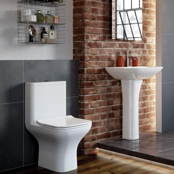 Crest 4 Piece Toilet & Basin Set 2 Crest 4 Piece Toilet & Basin Set - Image 2