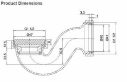 Clearwater & Burlington Shallow Chrome Bath Trap 5 Clearwater & Burlington Shallow Chrome Bath Trap -Lumibath Shop cw3 tech clearwater rd