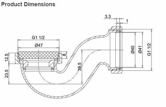Clearwater & Burlington Shallow Chrome Bath Trap 3 Clearwater & Burlington Shallow Chrome Bath Trap - Image 3