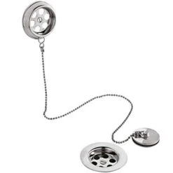 Hudson Reed Chrome Retainer Bath Waste With Metal Plug & Ball Chain