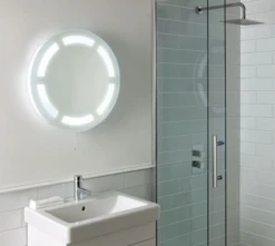 Rockland Round Illuminated Bathroom Mirror - 600mm - Eastbrook -Lumibath Shop eastbrook rockland