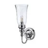 Burlington LED Bathroom Ornate Wall Light With Chrome Base & Clear Glass Vase Shade - ELBL24
