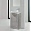 Royo Elegance 455mm Floorstanding Cloakroom Unit Inc Mirror Sandy Grey