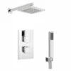 Element Thermostatic Concealed Shower Valve With Fixed Rain Head & Hand Set - Kartell UK