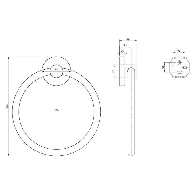 Villeroy & Boch Elements Tender Towel Ring Chrome 2 Villeroy & Boch Elements Tender Towel Ring Chrome - Image 2