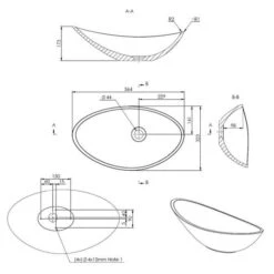 Elizabeth Washbowl 564mm - White 9 Elizabeth Washbowl 564mm - White -Lumibath Shop elizabeth washbowl tech 1
