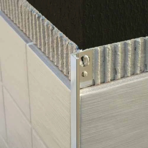 Genesis 10mm Bright Silver Aluminium Straight Edge Tile Trim 2.5m 2 Genesis 10mm Bright Silver Aluminium Straight Edge Tile Trim 2.5m - Image 2