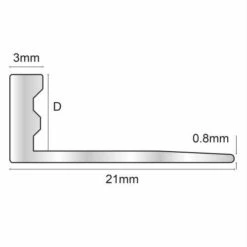 Genesis 12mm Bright Silver Aluminium Straight Edge Tile Trim 2.5m -Lumibath Shop esa t 500x500 2