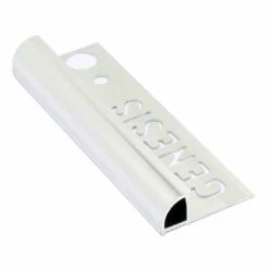Genesis 10mm Bright Silver Aluminium Pro Quadrant Edge Tile Trim 2.5m