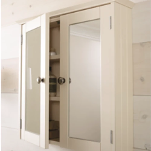 Elation Etienne Traditional Bathroom Mirrored Cabinet - Ivory 1 Elation Etienne Traditional Bathroom Mirrored Cabinet - Ivory