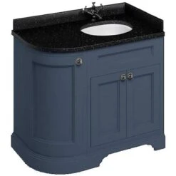 Burlington Blue 3 Door Curved Vanity Unit - Minerva Worktop - 100cm Right Hand 7 Burlington Blue 3 Door Curved Vanity Unit - Minerva Worktop - 100cm Right Hand -Lumibath Shop fc3b bb98r