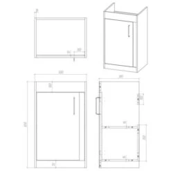 Forest 510mm Floor Standing Unit Inc. Basin - Matt Sea Green 6 Forest 510mm Floor Standing Unit Inc. Basin - Matt Sea Green -Lumibath Shop forest 510 floorstanding tech 5