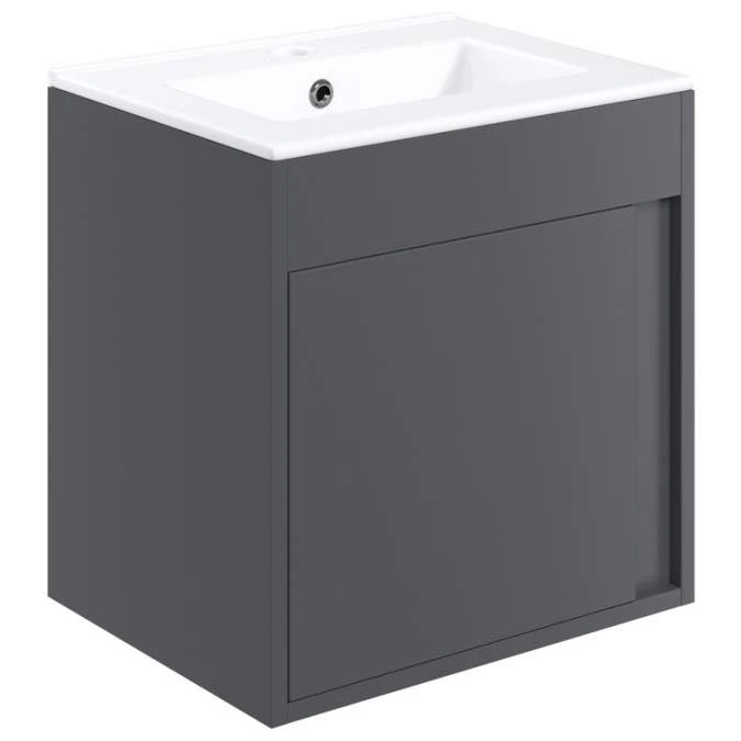 Forest 510mm Wall Hung Unit Inc. Basin - Matt Graphite Grey 1 Forest 510mm Wall Hung Unit Inc. Basin - Matt Graphite Grey