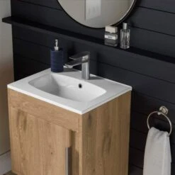 Forest 510mm Floor Standing Unit Inc. Basin - Seville Oak -Lumibath Shop forest lifestyle seville oak 2