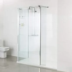 Roman Showers Select 200 Pivoting Deflector Panel 243mm Width (10mm Glass) -Lumibath Shop front panel 1