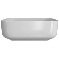 Gressingham 400mm Ceramic Square Washbowl & Waste - Matt White -Lumibath Shop gressingham 400 square washbowl white 3