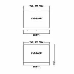 HaLite Gloss White 700mm Bath End Panel - Waterproof & Solid -Lumibath Shop halite spec end 1