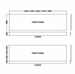 HaLite Gloss White 1800mm Bath Panel - Waterproof & Solid 11 HaLite Gloss White 1800mm Bath Panel - Waterproof & Solid -Lumibath Shop halite spec front 4