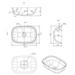 Havanna Washbowl Basin 460 X 320mm 7 Havanna Washbowl Basin 460 X 320mm -Lumibath Shop havana 460 washbowl tech