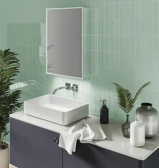 HIB Exos 50 Illuminated LED Bathroom Cabinet - 500mm 2 HIB Exos 50 Illuminated LED Bathroom Cabinet - 500mm - Image 2