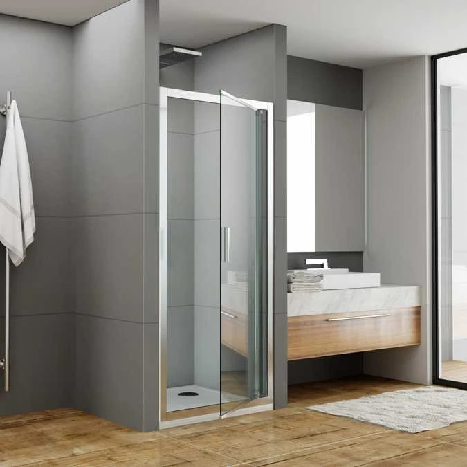 Jaquar Pivot Shower Door 900mm - Chrome Frame - Clear Glass 1 Jaquar Pivot Shower Door 900mm - Chrome Frame - Clear Glass