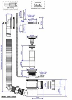 McAlpine Bottle Bath Trap Waste - 40mm - HC2650UK -Lumibath Shop hu2650uk spex