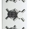 Tec Crosshead Triple Shower Valve With Diverter - Three Outlet - Hudson Reed