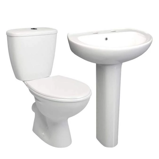 InABox 4 Piece Toilet & Basin Set 1 InABox 4 Piece Toilet & Basin Set