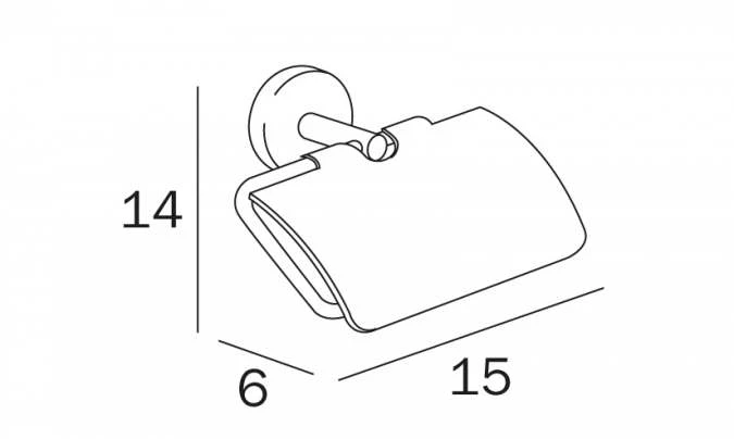 Inda Forum Covered Toilet Roll Holder - A36260 2 Inda Forum Covered Toilet Roll Holder - A36260 - Image 2