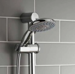 Plan Thermostatic Concealed Shower Valve With Fixed Rain Head & Riser Rail - Kartell UK -Lumibath Shop kartell plan shower hand option1 lifestyle SHO001PL SHO080DE SHO092OE main 1