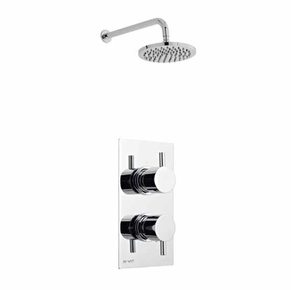 Plan Thermostatic Concealed Shower Valve Fixed Rain Head - Kartell UK 1 Plan Thermostatic Concealed Shower Valve Fixed Rain Head - Kartell UK