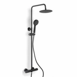 Kate Matt Black Round Dual Head Shower 7 Kate Matt Black Round Dual Head Shower -Lumibath Shop kate black