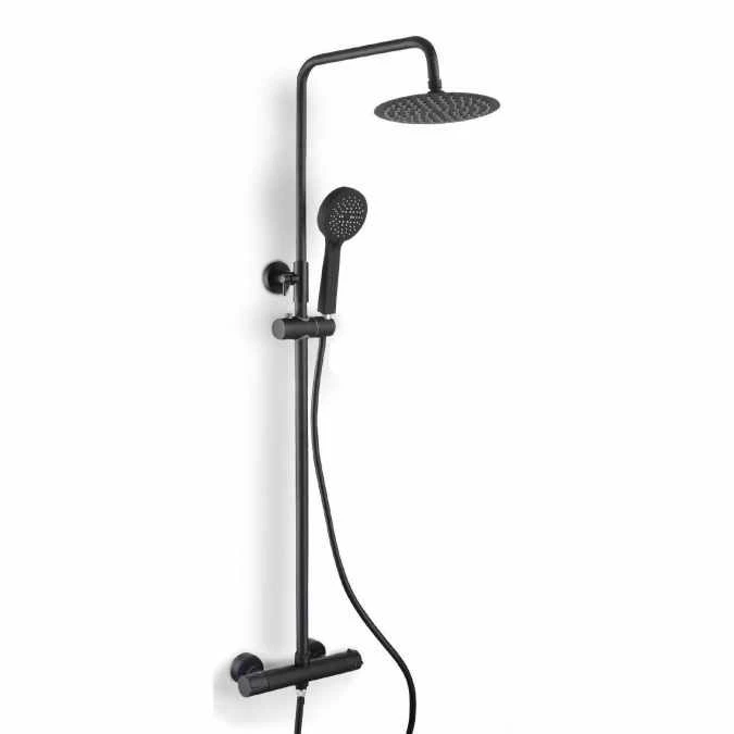 Kate Matt Black Round Dual Head Shower 4 Kate Matt Black Round Dual Head Shower - Image 4