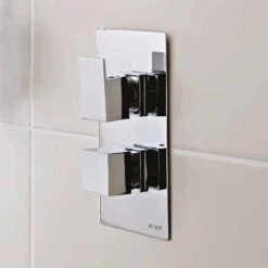 Element Thermostatic Concealed Shower Valve With Fixed Rain Head & Hand Set - Kartell UK -Lumibath Shop kvit elements VALVE 1