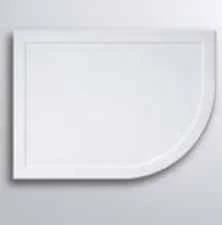 Lakes Low Profile Offset Quadrant Shower Tray - 900 X 760mm