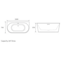 Laplane 1500mm Freestanding Bath -Lumibath Shop laplane tech 3