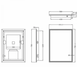 Symphony LED Bluetooth Music Bathroom Mirror 500 X 700mm - Shaver Socket & Demister Pad -Lumibath Shop led bluetooth mirror tech 1
