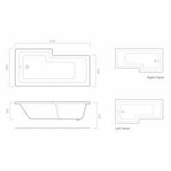 Tissino Lorenzo Reinforced Shower Bath LH - 1700 X 700mm 13 Tissino Lorenzo Reinforced Shower Bath LH - 1700 X 700mm -Lumibath Shop lorenzo showerbath tech 1