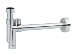 Chrome Basin Waste Kit With Plastic Tubular Anti-Syphon Trap - McAlpine