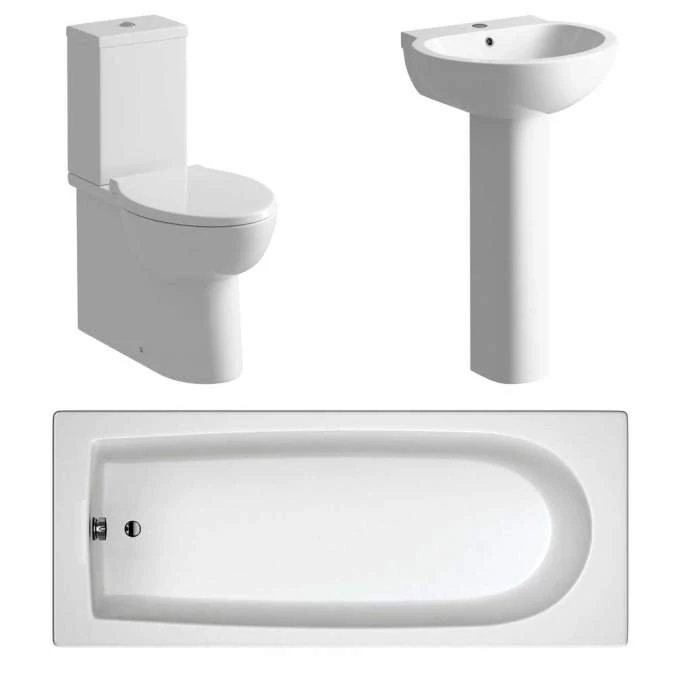 Muscovy Bathroom Suite, Basin, Toilet & 1700mm Bath 1 Muscovy Bathroom Suite, Basin, Toilet & 1700mm Bath