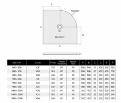 MX Minerals 900 X 900mm Jet Black Slate Effect Quadrant Shower Tray -Lumibath Shop mx slate quad tech 1 2