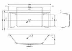Asselby Square Double Ended Bath - 1800 X 800mm - NBA214 - Nuie 7 Asselby Square Double Ended Bath - 1800 X 800mm - NBA214 - Nuie -Lumibath Shop nba214 baths v3 ld