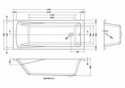 Linton Square 1700 X 700mm Single Ended Bath -Lumibath Shop nba409 baths v3 ld