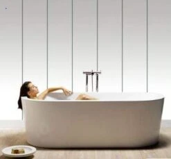 Neptune 200 Moderna White & Chrome Flat Panel - PVC Plastic Wall & Ceiling Cladding - 4m - 5 Pack -Lumibath Shop neptune white chrome image 2 1