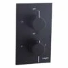 Niagara Equate Matt Black Twin Concealed Shower Valve - Single Outlet